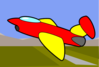 Red And Yellow Jet Clip Art
